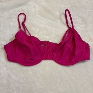 J. Crew Underwire Bikini Top Radiant Fuchsia Size 34C